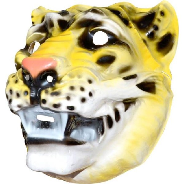 4 Masques tigre PVC adulte 3D - 29 x 23 cm - Photo n°1