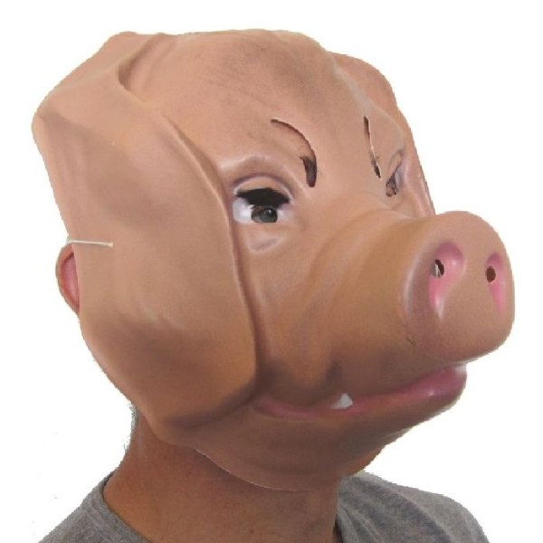 4 Masques de cochon adulte PVC 3D - 27 x 23 cm - Photo n°1