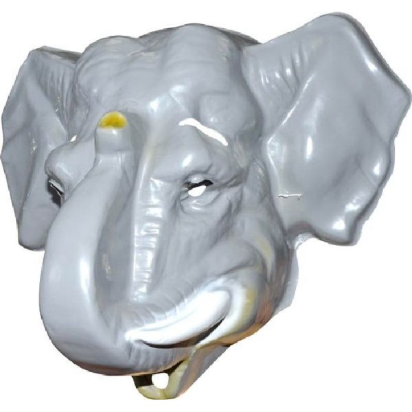 4 Masques éléphant adulte PVC 3D - 35 x 30 cm - Photo n°1
