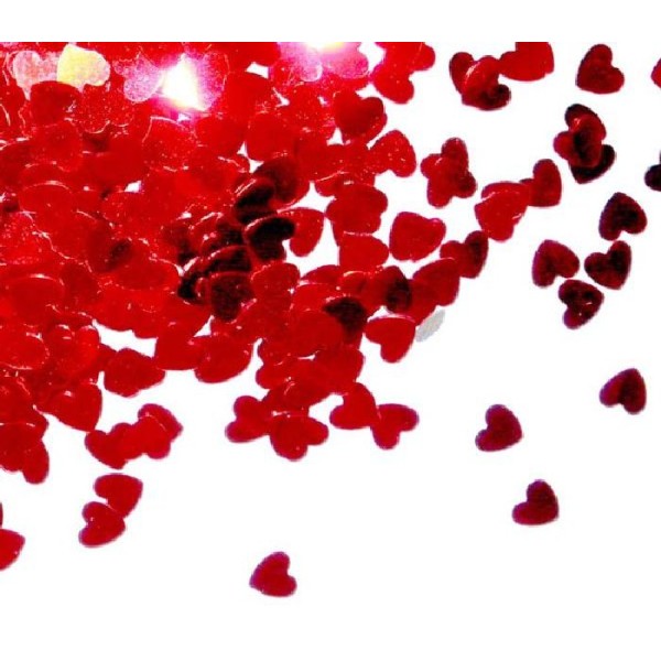Confettis coeurs rouges sachet 14 gr - Photo n°1