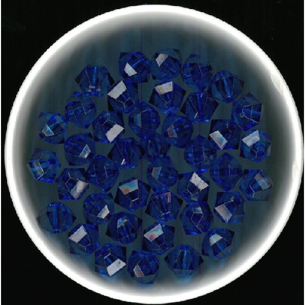 40 Diamants cristallins bleus roi 15 mm - Photo n°1