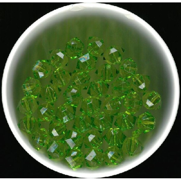 40 Diamants cristallins verts 15 mm - Photo n°1