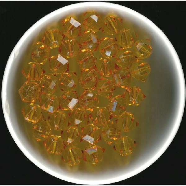 40 Diamants cristallins oranges 15 mm - Photo n°1