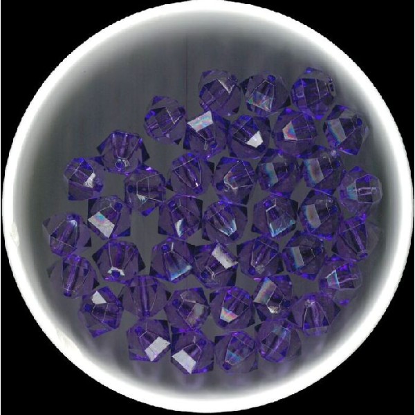 40 Diamants cristallins violets 15 mm - Photo n°1