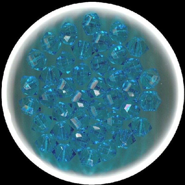40 Diamants cristallins turquoises 15 mm - Photo n°1