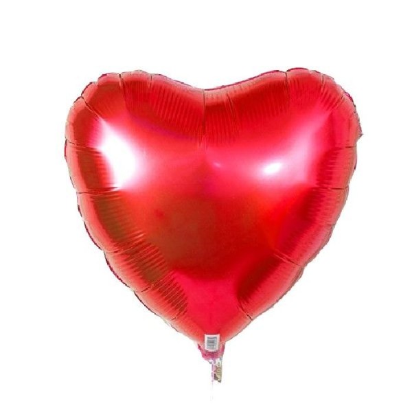 Ballon alu cœur rouge 45 cm - Photo n°1