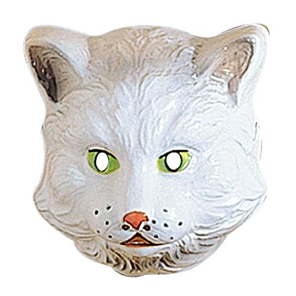 4 masques de chat mixte en PVC - 3D ( 20 x 18 cm) - Photo n°1