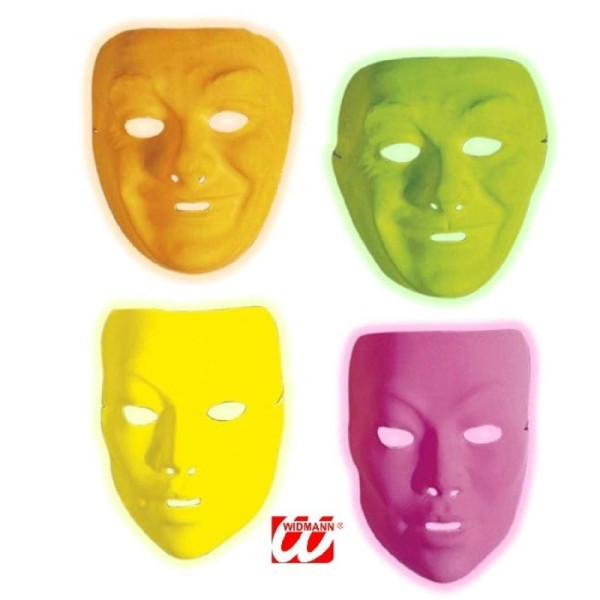 4 Masques fluo adulte (1 de chaque couleur ) - Photo n°1