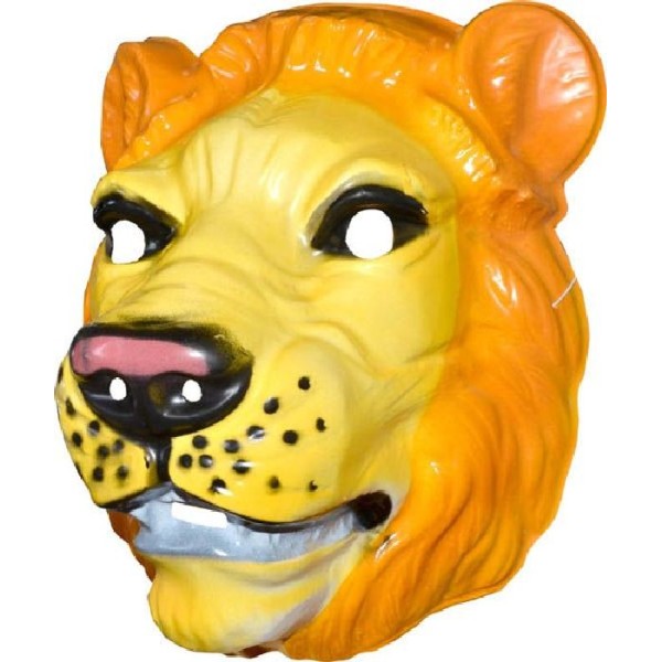 4 Masques lion PVC adulte 3D - 25 x 25 cm - Photo n°1