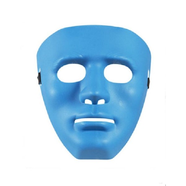 4 Masques rigides 3D bleus (17 x 18 cm) - Photo n°2