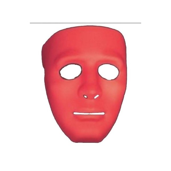 4 masques rigides 3D rouges (17x18 cm) - Photo n°1