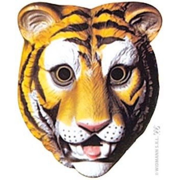 4 Masques tigre PVC mixte 3D - 22 x 18 cm - Photo n°1