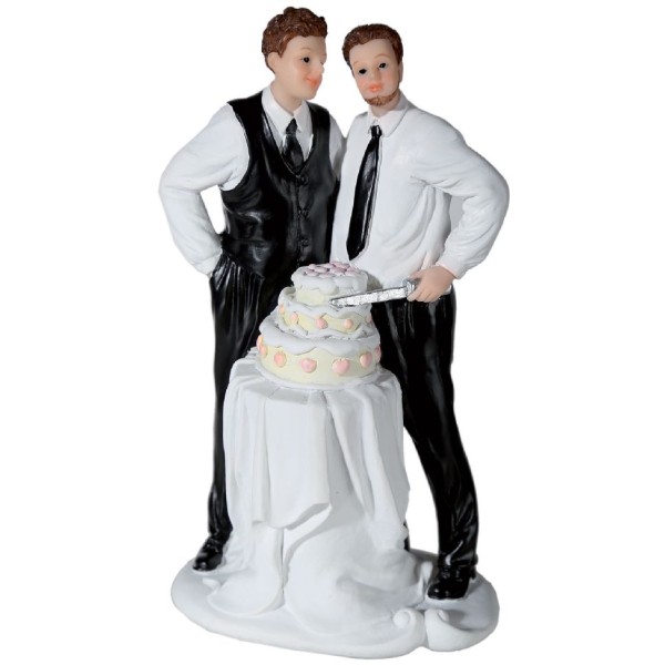 Figurine couple gay polyrésine 19 x 10 cm - Photo n°1