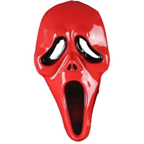 Masque scream PVC rouge 30 x 18 cm - Photo n°1