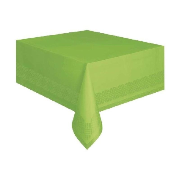 Nappe vert pomme papier doublé plastique 135 x 270 cm - Photo n°1