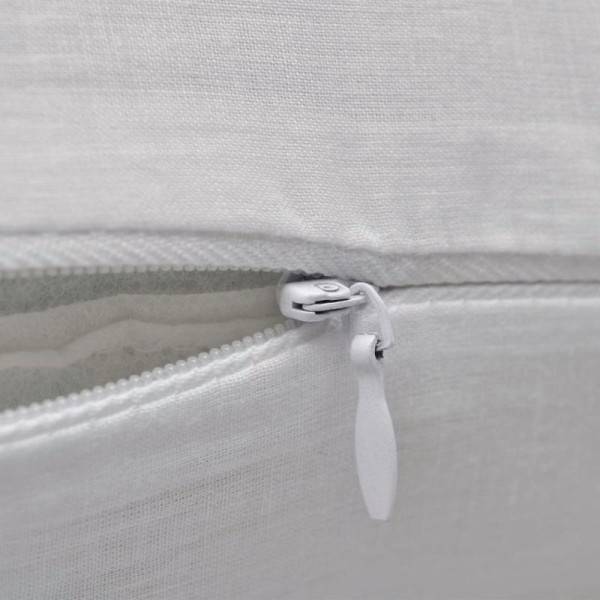 4 Taies D'oreiller Blanc En Coton 80 X 80 Cm - Photo n°2