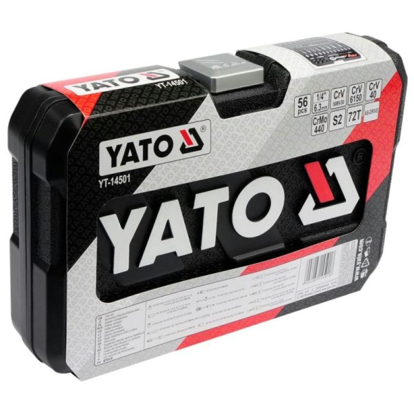 Yato Kit D'outils Yt-14501 De 56 Pièces Métal Noir - Photo n°4