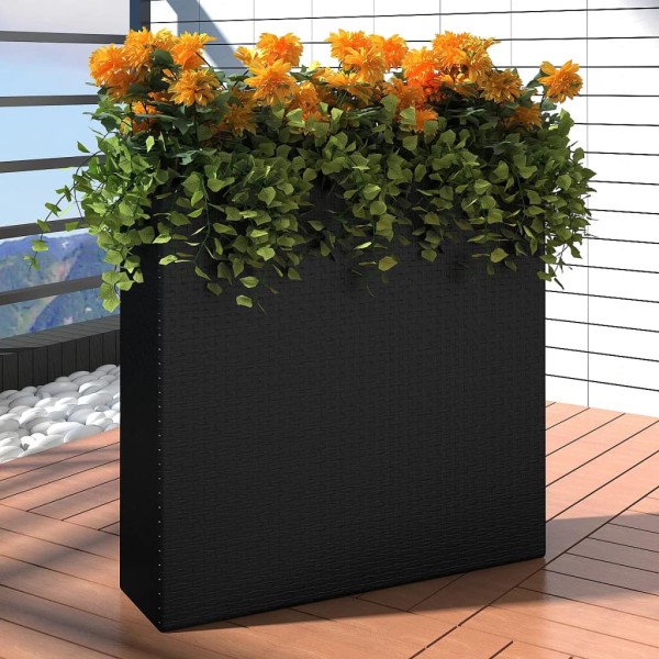 4 x point-garden bac à fleurs bac à fleurs Pot Pot de fleurs en rotin synthétique H 61 cm 