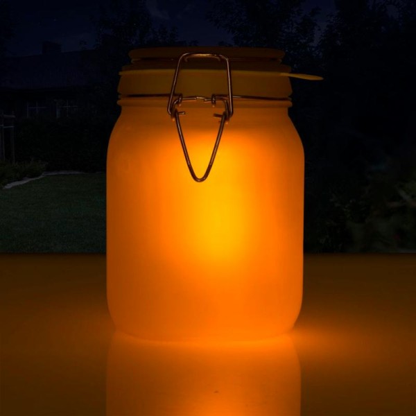 Smartwares Lampe Sous Forme De Pot Mason Verre 0,06 W Blanc Gts-001-dw - Photo n°2