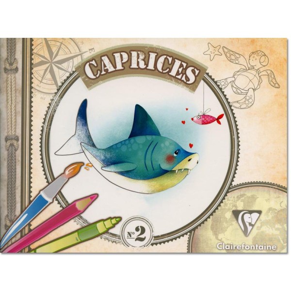 Cahier de coloriage Caprices Animaux marins - 60 pages - Photo n°1