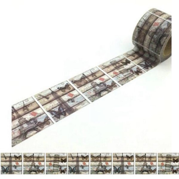 Washi Tape Masking Tape ruban adhésif scrapbooking 3 cm VINTAGE PARIS - Photo n°1