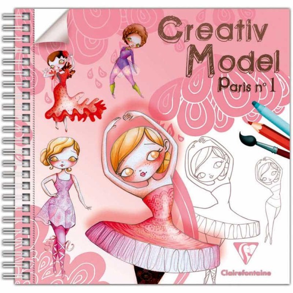 Carnet de dessin Créativ' Model Paris 1 Danse - 50 pages - Photo n°1