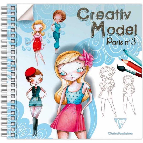 Carnet de dessin Créativ' Model Top Model 2 - 100 pages - Cahier de dessin  - Creavea