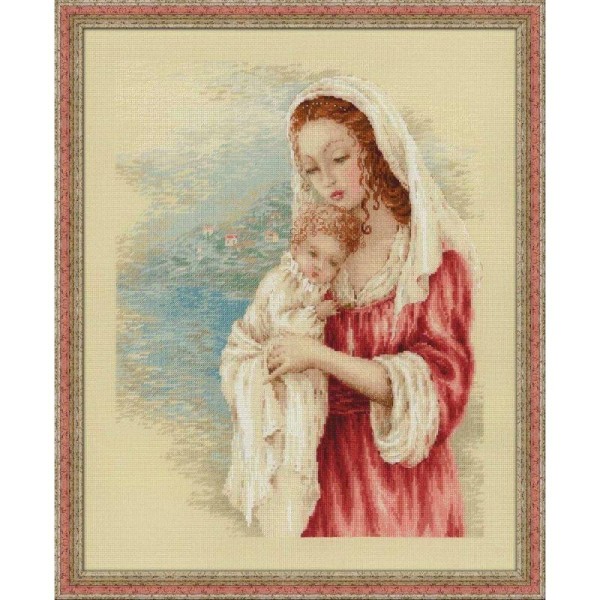 Riolis  100-053  Femme avec son enfant  Point de croix compté - Photo n°1