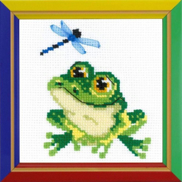 Riolis  HB159  Petite grenouille  Broderie  Point de croix  Compté  Facile pour enfants - Photo n°1
