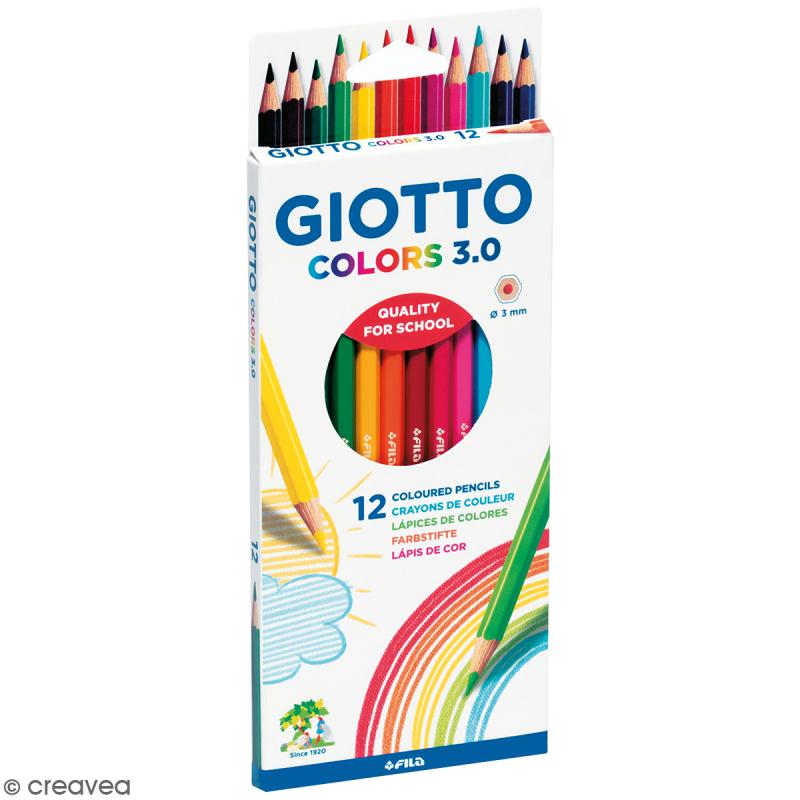 Etui de 12 crayons de couleurs GIOTTO Colors 3.0