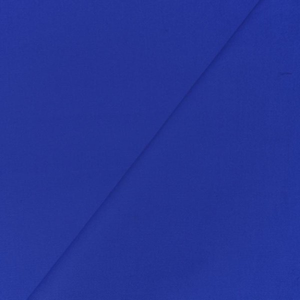 Tissu popeline coton bleu roi - 100% coton (par multiple de 20cm) - Photo n°1