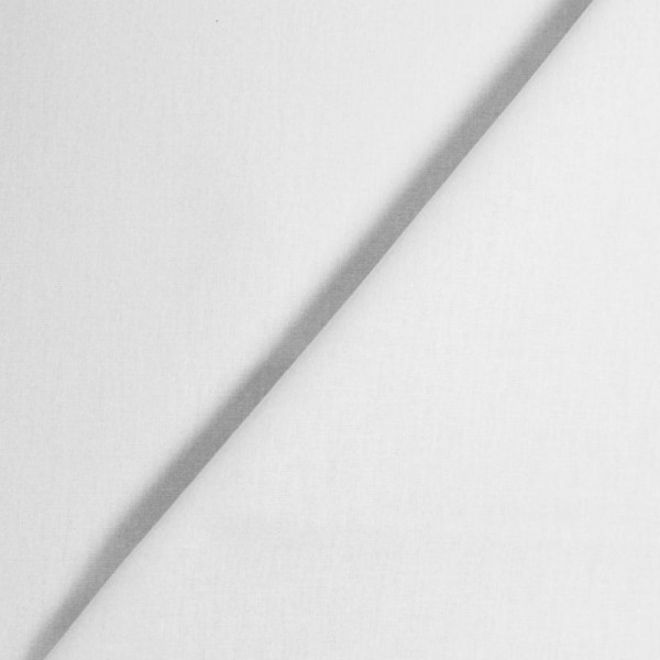 Tissu popeline coton blanc - 100% coton (par multiple de 20cm) - Photo n°1