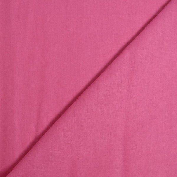 Tissu popeline coton fushia - 100% coton (par multiple de 20cm) - Photo n°1