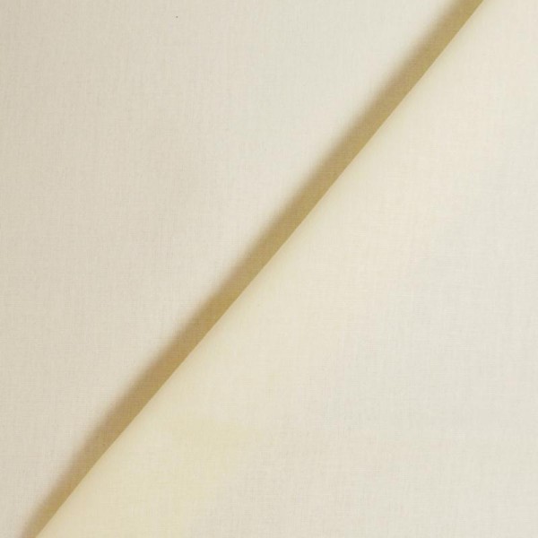 Tissu popeline coton écru - 100% coton (par multiple de 20cm) - Photo n°1