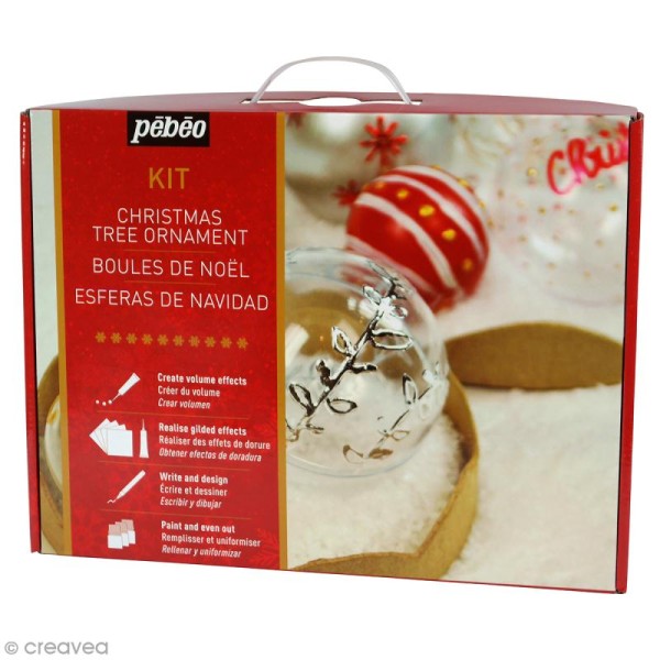 Kit création boules de Noël Pébéo - Photo n°1