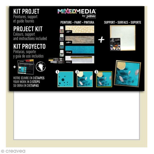 Kit Projet Mixed Media Pébéo - Peinture et marqueurs - 7 pcs - Photo n°1