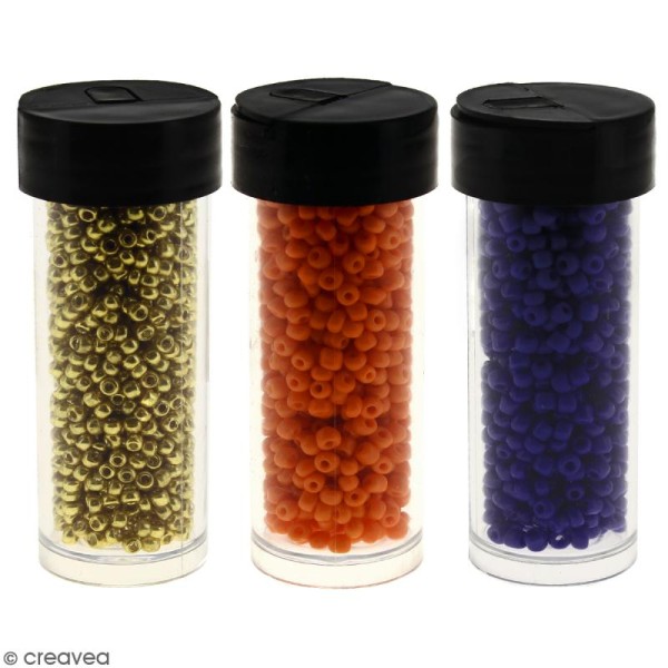 Perles de rocaille 2,5 mm - 15 g - Plusieurs coloris disponibles - Photo n°1