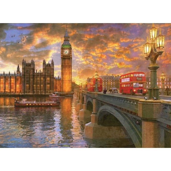 Coucher de soleil à Westminster - Puzzle 1000 pcs Anatolian - Photo n°1