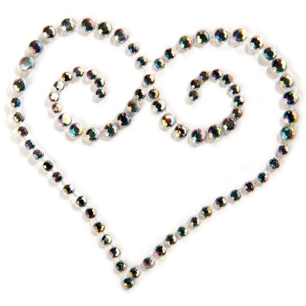 Strass à coller motif Coeur spirale diamant x1 - Photo n°1