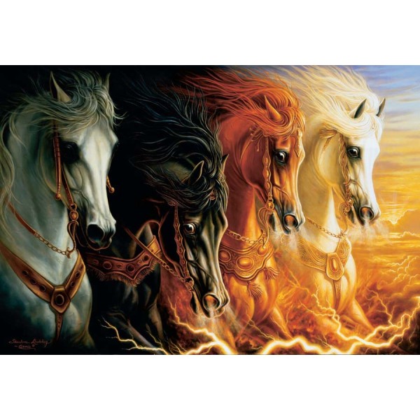 Les chevaux de l'apocalypse - Puzzle 2000 pcs Anatolian - Photo n°1