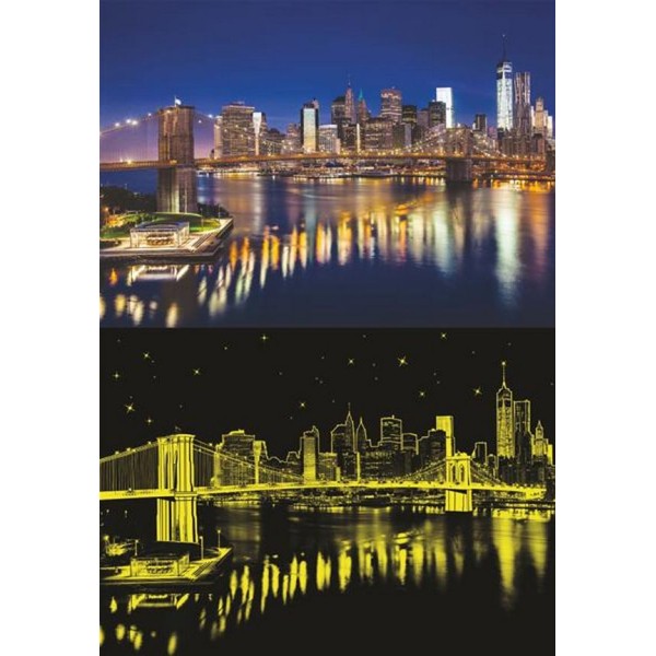 Pont de Brooklyn - Puzzle fluorescent 1000 pcs Anatolian - Photo n°1