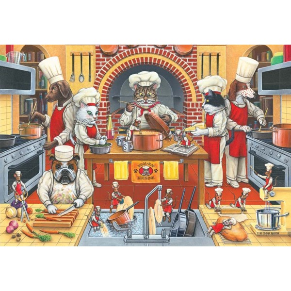 Les animaux cuisiniers - Puzzle 500 pcs Anatolian - Photo n°1