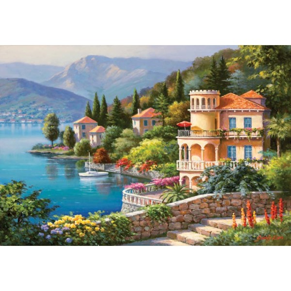 Villa en bord de lac - Puzzle 2000 pcs Anatolian - Photo n°1
