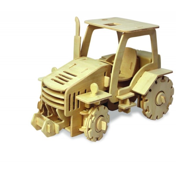 Tracteur radio commandé en bois 120 pièces à assembler - 22x19.5x15 cm - à partir de 6 ans Robotime - Photo n°1