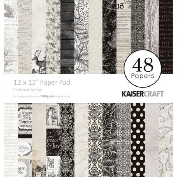 Bloc papier KAISERCRAFT - Christmas Edition - 30 x 30 - 48 feuilles - Photo n°1