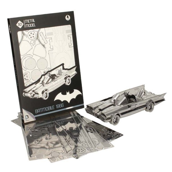 Batmobile - kit en métal à monter sans colle 25 cm 1966 3D Comics Metal - Photo n°1