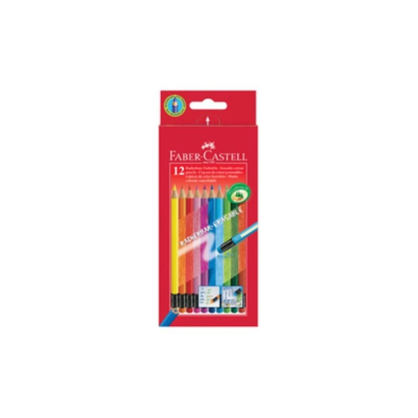 Crayons couleur effacables, étui carton de 12 - Photo n°1