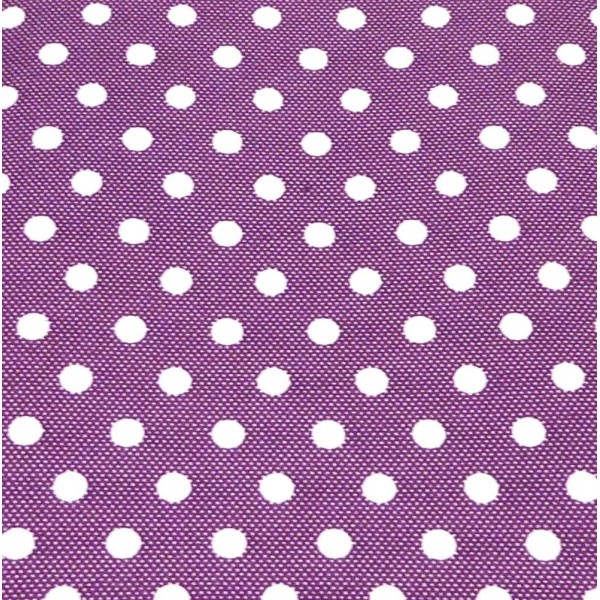 R-coupon Tissus À Pois Blanc Sur Fond Violet 90cm X 140cm - Photo n°1