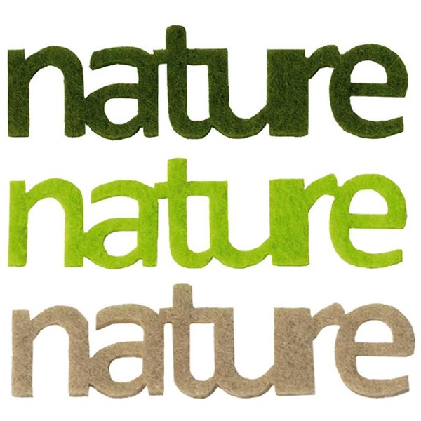 Lettres Nature en feutrine couleur Nature x6 - Photo n°1