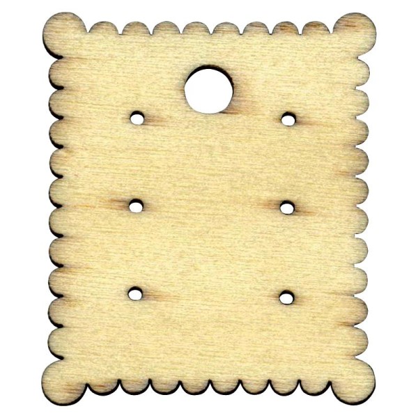 Etiquette en bois à personnaliser Etiquette petit beurre 5,5 cm x6 - Photo n°1
